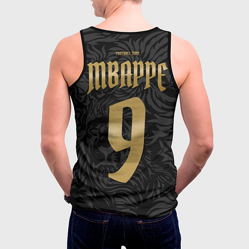 Мужская майка без рукавов Килиан Мбаппе номер 9 Реал Мадрид / 3D-Черный – фото 4