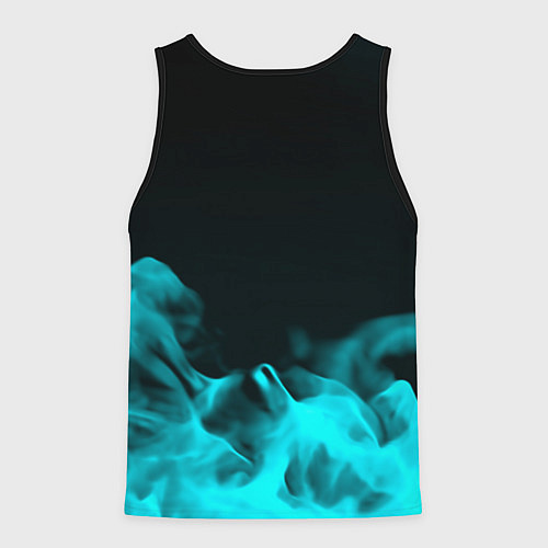 Мужская майка без рукавов Portal fire blue / 3D-Черный – фото 2