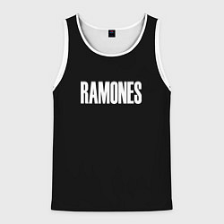 Мужская майка без рукавов Ramones white logo