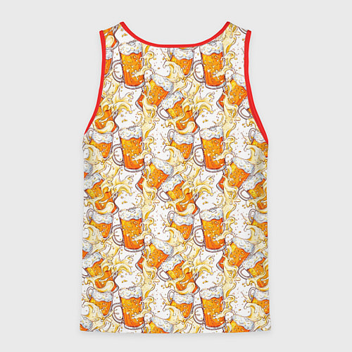 Мужская майка без рукавов Кружки с пивом / 3D-Красный – фото 2