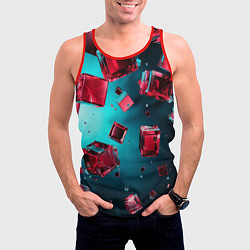 Майка-безрукавка мужская Взрыв из камней, цвет: 3D-красный — фото 2