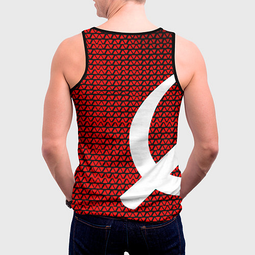 Мужская майка без рукавов РФ стиль СССР / 3D-Черный – фото 4