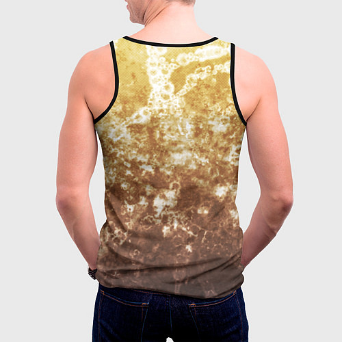 Мужская майка без рукавов Абстракция - yellow sad weather / 3D-Черный – фото 4