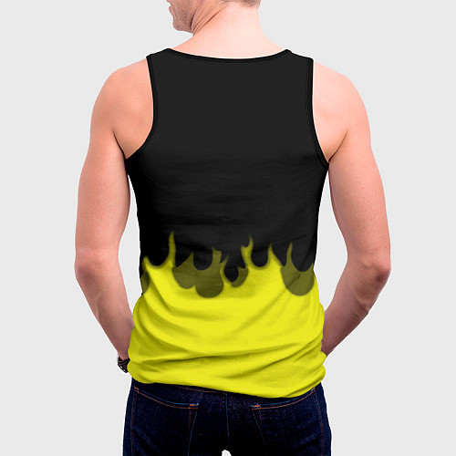 Мужская майка без рукавов Borussia fire fc / 3D-Черный – фото 4