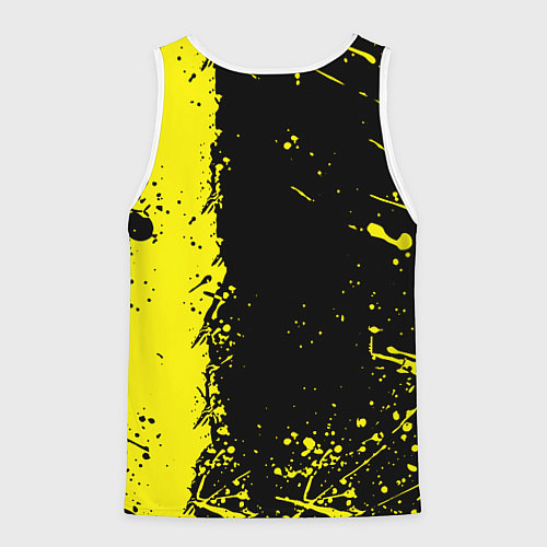 Мужская майка без рукавов Borussia fc краски / 3D-Белый – фото 2