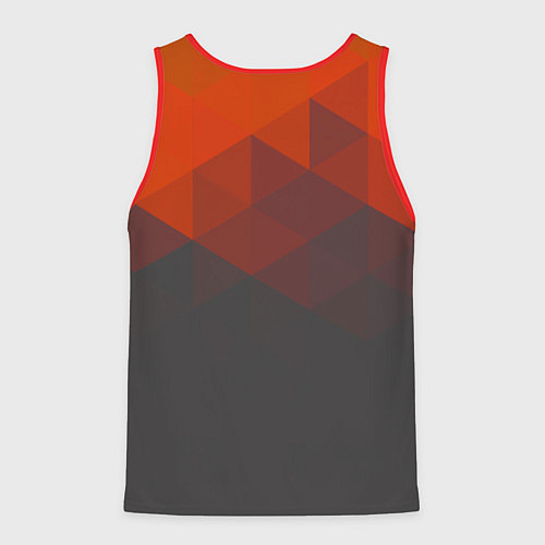 Мужская майка без рукавов Манчестер Юнайтед полигональный красный / 3D-Красный – фото 2