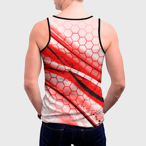 Мужская майка без рукавов СССР текстура броня / 3D-Черный – фото 4