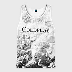 Майка-безрукавка мужская Coldplay white graphite, цвет: 3D-белый