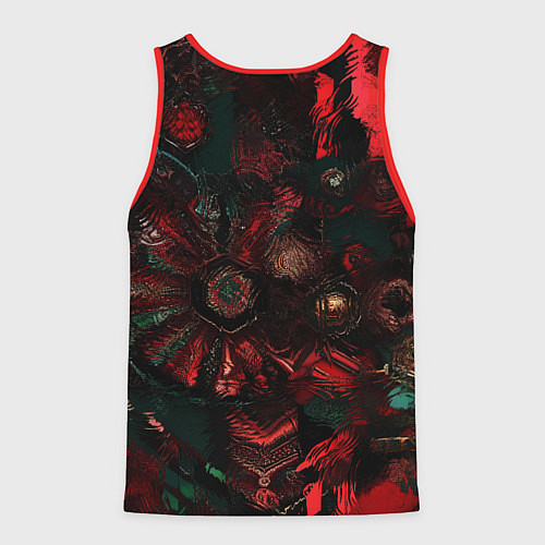 Мужская майка без рукавов Чумной доктор с пылающим взором / 3D-Красный – фото 2