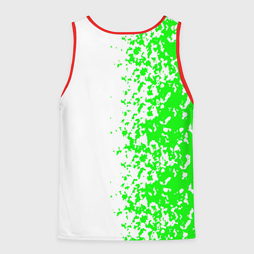 Мужская майка без рукавов Xbox кислотные зеленые краски / 3D-Красный – фото 2
