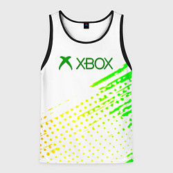 Майка-безрукавка мужская Xbox краски текстура геймер, цвет: 3D-черный