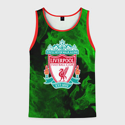Мужская майка без рукавов Liverpool green fire