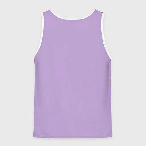 Мужская майка без рукавов Чаруй реальность на лавандовом / 3D-Белый – фото 2