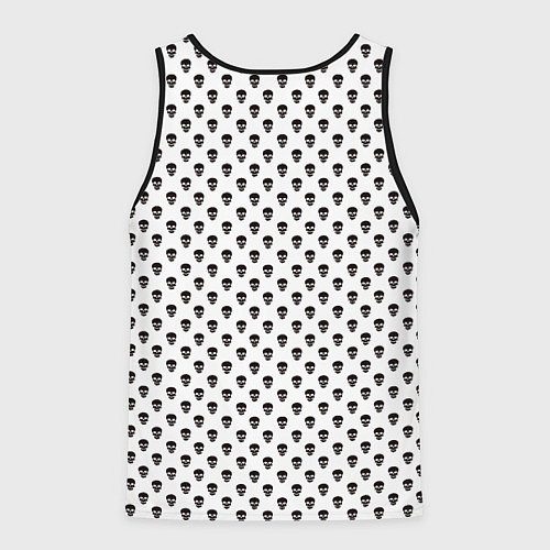 Мужская майка без рукавов Паттерн с черепами / 3D-Черный – фото 2