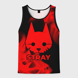 Мужская майка без рукавов Stray - red gradient