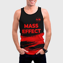 Майка-безрукавка мужская Mass Effect - red gradient посередине, цвет: 3D-черный — фото 2