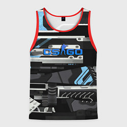Майка-безрукавка мужская CS GO vulkan steel, цвет: 3D-красный