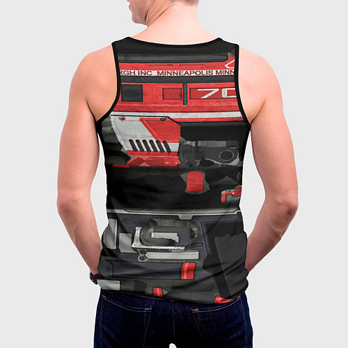 Мужская майка без рукавов СS deagle aggressor / 3D-Черный – фото 4