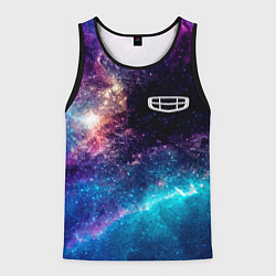 Майка-безрукавка мужская Geely space auto, цвет: 3D-черный