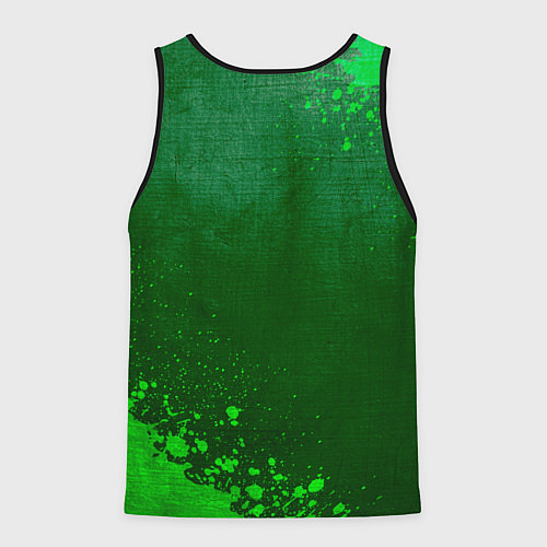 Мужская майка без рукавов PSV - green gradient вертикально / 3D-Черный – фото 2
