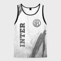 Майка-безрукавка мужская Inter - white gradient вертикально, цвет: 3D-черный