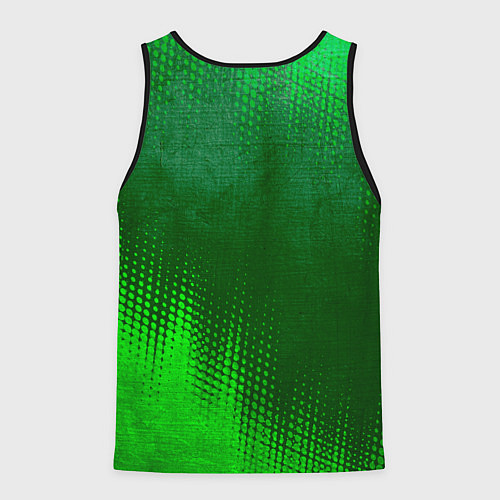 Мужская майка без рукавов Changan - green gradient посередине / 3D-Черный – фото 2