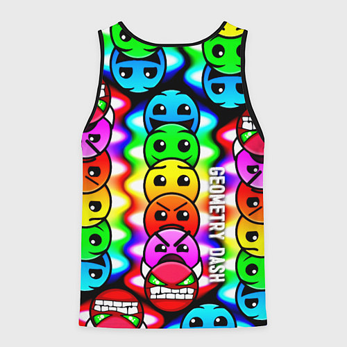 Мужская майка без рукавов Geometry smile dash / 3D-Черный – фото 2