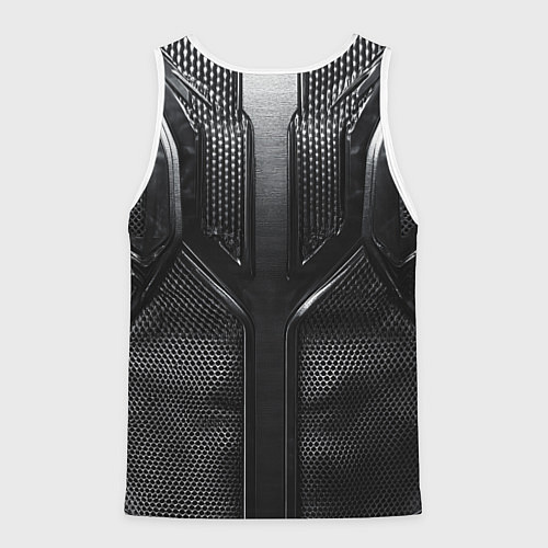 Мужская майка без рукавов Карбоновый байкер / 3D-Белый – фото 2