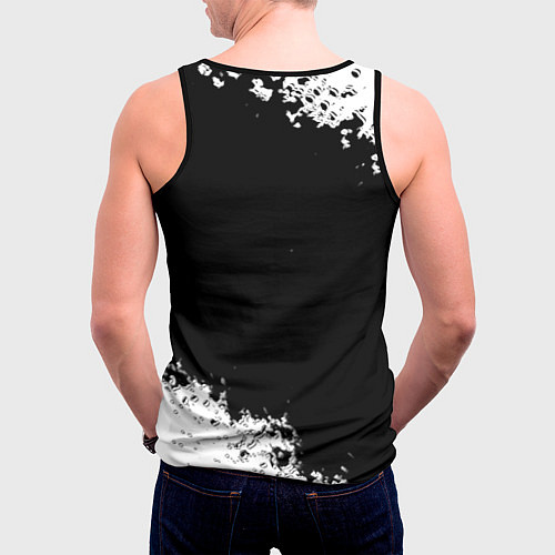 Мужская майка без рукавов Ливерпуль краски текстура / 3D-Черный – фото 4