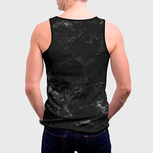 Мужская майка без рукавов Warhammer 40000 space marine 2 black logo / 3D-Черный – фото 4