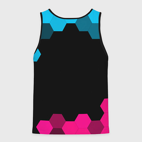 Мужская майка без рукавов Deadlock - neon gradient / 3D-Черный – фото 2