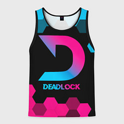 Майка-безрукавка мужская Deadlock - neon gradient, цвет: 3D-черный