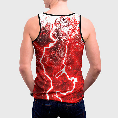 Мужская майка без рукавов Dead by daylight молнии в красках / 3D-Черный – фото 4
