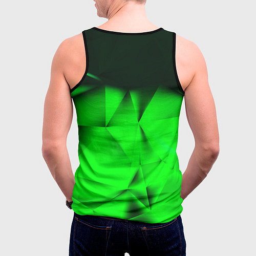 Мужская майка без рукавов Кислотная абстракция кубы / 3D-Черный – фото 4