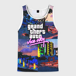Мужская майка без рукавов GTA vice city коллаж