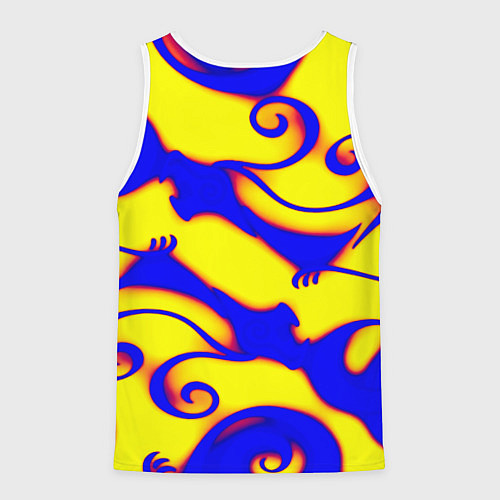 Мужская майка без рукавов Аниме драконы неон / 3D-Белый – фото 2