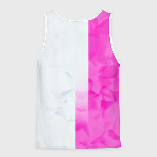 Мужская майка без рукавов Game over pink abstraction / 3D-Белый – фото 2