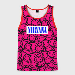 Мужская майка без рукавов Nirvana pink logo