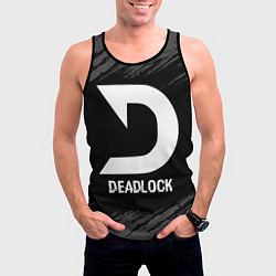 Майка-безрукавка мужская Deadlock glitch на темном фоне, цвет: 3D-черный — фото 2