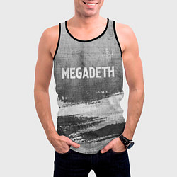 Майка-безрукавка мужская Megadeth - grey gradient посередине, цвет: 3D-черный — фото 2