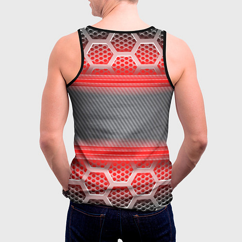 Мужская майка без рукавов BMW текстура мотор / 3D-Черный – фото 4