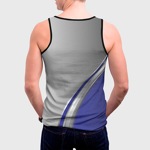 Мужская майка без рукавов Tesla abstraction auto / 3D-Черный – фото 4