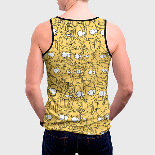 Мужская майка без рукавов Красный человечек / 3D-Черный – фото 4