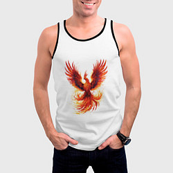 Майка-безрукавка мужская Восставший из пепла Феникс, цвет: 3D-черный — фото 2