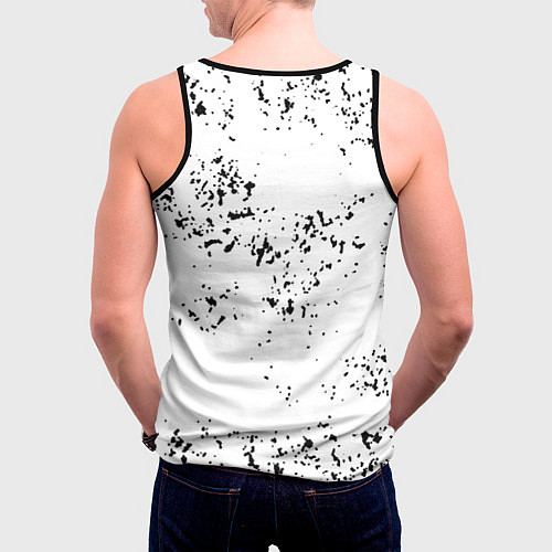 Мужская майка без рукавов Ведьмак краски лого / 3D-Черный – фото 4