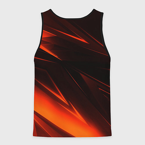 Мужская майка без рукавов Geometry orange stripes / 3D-Черный – фото 2