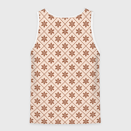 Мужская майка без рукавов Гусси - узор в стиле Гучи / 3D-Белый – фото 2