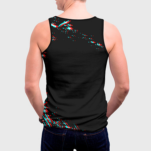 Мужская майка без рукавов Dead by daylight глитч / 3D-Черный – фото 4