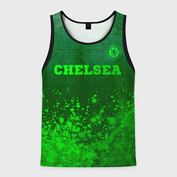 Мужская майка без рукавов Chelsea - green gradient посередине