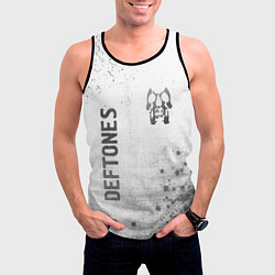Майка-безрукавка мужская Deftones - white gradient вертикально, цвет: 3D-черный — фото 2